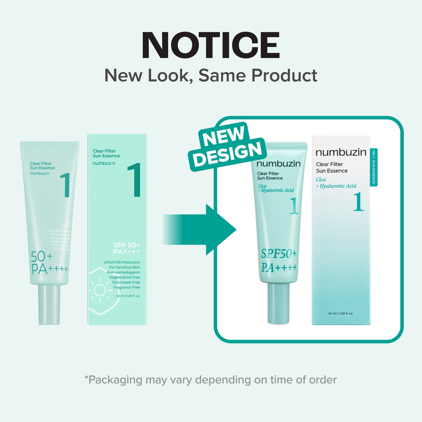 numbuzin - No.1 Clear Filter Sun Essence SPF50+ PA++++