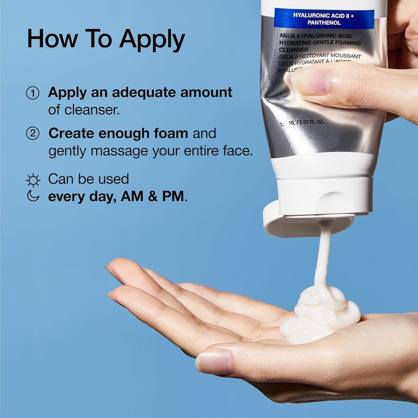 Anua - 8 Hyaluronic Acid Hydrating Gentle Foaming Cleanser