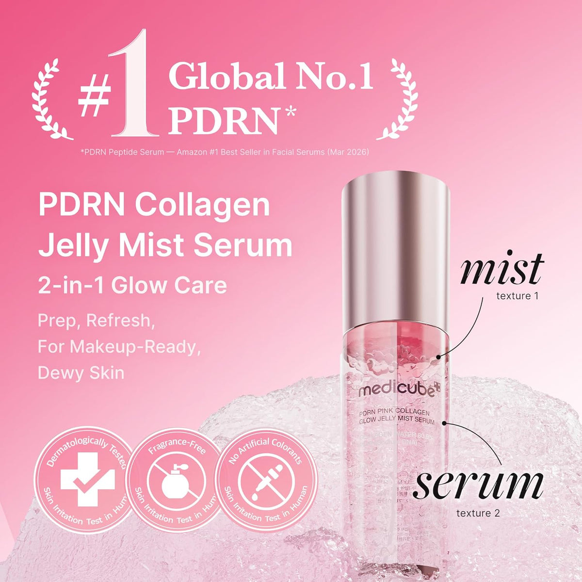 medicube - PDRN Pink Collagen Glow Jelly Mist Serum