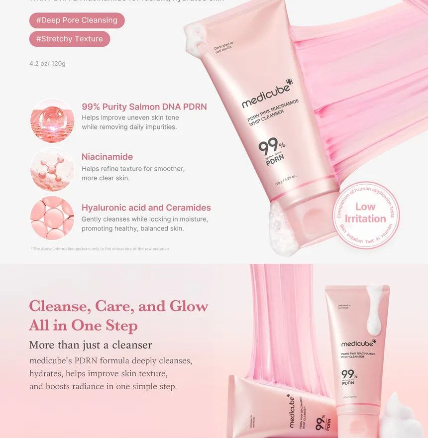 medicube - PDRN Pink Niacinamide Whip Cleanser