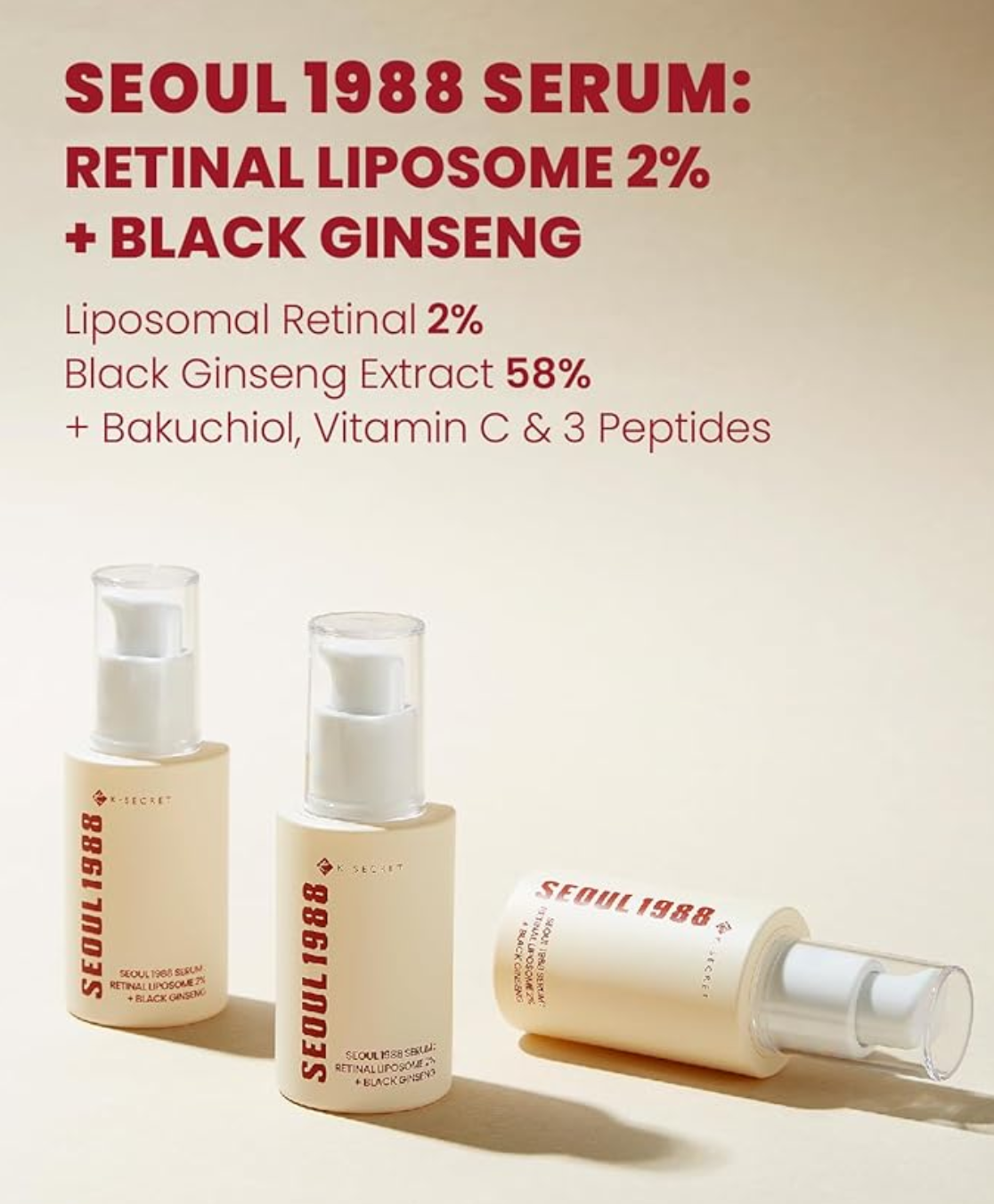 K-SECRET - SEOUL 1988 Retinal Liposome 2% + Black Ginseng
