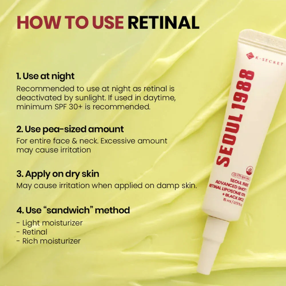 K-SECRET - SEOUL 1988 Advanced Shot : Retinal Liposome 12% + Black Rice