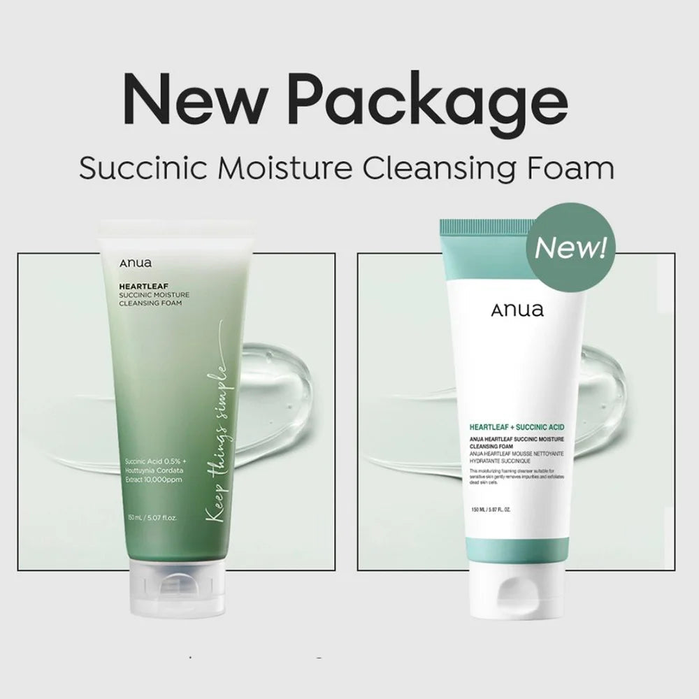 Anua - Heartleaf Succinic Moisture Cleansing Foam